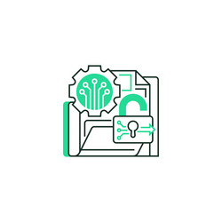 decryption key line icon linear style sign vector image