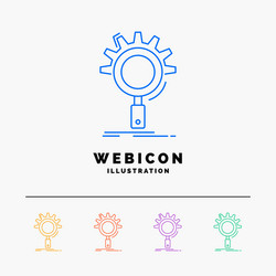 seo search optimization process setting 5 color vector image