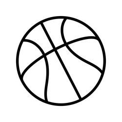 Basketball Outline Icon Vector Image