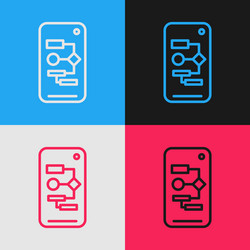 color line algorithm icon isolated on vector image