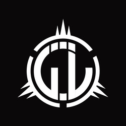 Jj logo monogram abstract inside circle stripe Vector Image