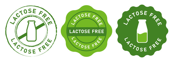 Lactose free no milk label stamp graphic design vector