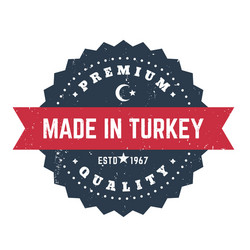Vintage Turkey Badge Emblem Vector Image