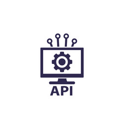 Api application programming interface icon vector