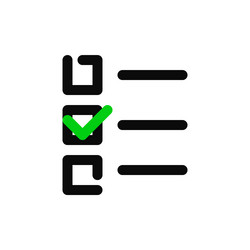 Checkboxes with checkmark task list pixel perfect vector