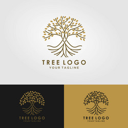 Nature Tree Icon - Botanical Logo Vector Image