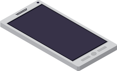 tech smartphone with buttons lying down vector image