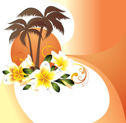 Tropical background vector