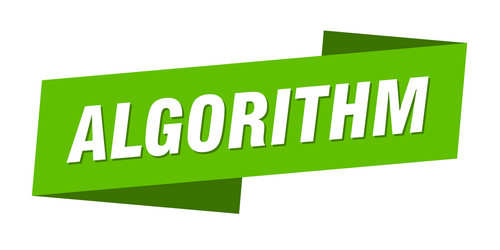 algorithm banner template ribbon label vector image