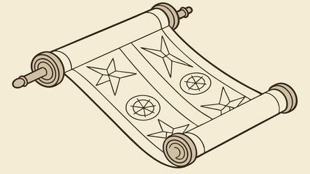 ancient scroll decorative pattern design vector image