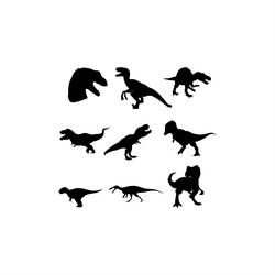 Animal t rex set collection design vector