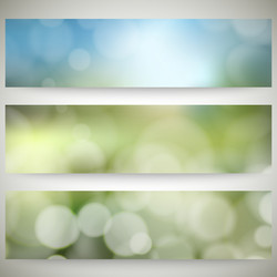 Blurry backgrounds set with bokeh effect abstract vector