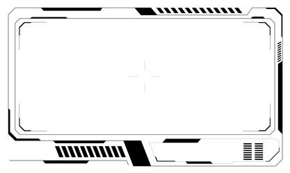 hud frames black user interface elements design vector image