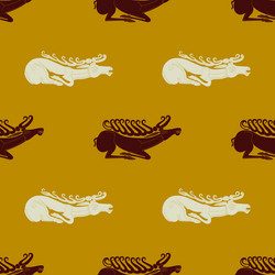 Seamless pattern with ancient scythian art vector