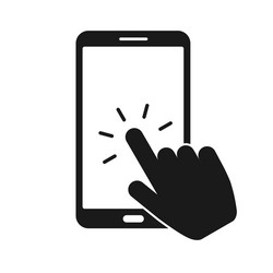 touch screen smartphone sign icon hand pointer vector