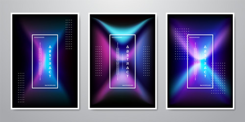 Abstract Gradient Shapes Background vector image