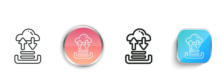 cloud computing icon thin linear regular vector image