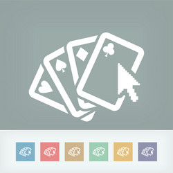 Poker website concept icon vector