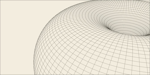 abstract 3d illuminated distorted mesh sphere vector image