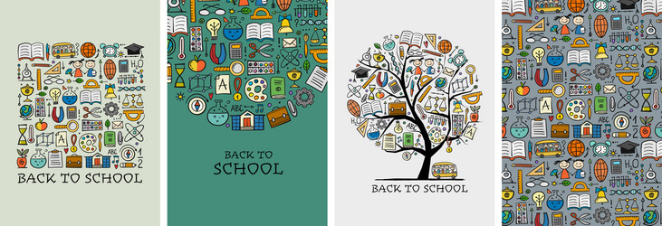 Back to school banner design with place for text vector