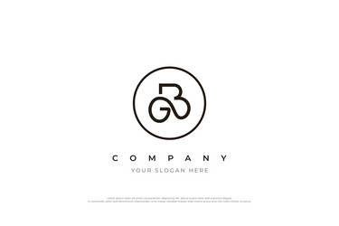 Initial letter gb logo design template Royalty Free Vector