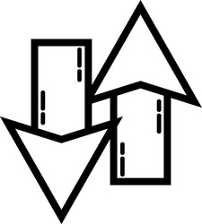 line arrows loading in process icon vector image
