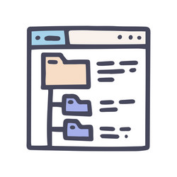 simple design color doodle icon sitemap vector