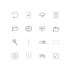 Web linear thin icons set outlined simple vector