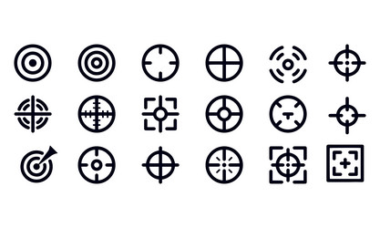 line icons for target goal vector