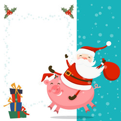 Merry Christmas Winter Greeting Card vector