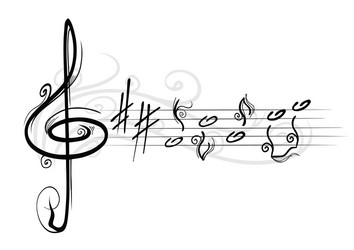 Music notes musical design element isolated Vector Image