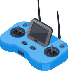 remote control featuring a built in display vector image