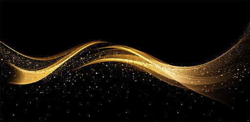 abstract shiny color gold wave design element vector image