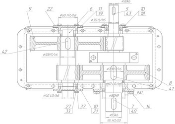 Machine-building drawings on a white background vector