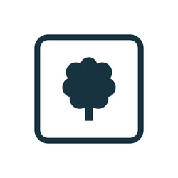 Tree icon rounded squares button vector