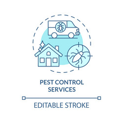 2d thin line icon pest control services concept vector