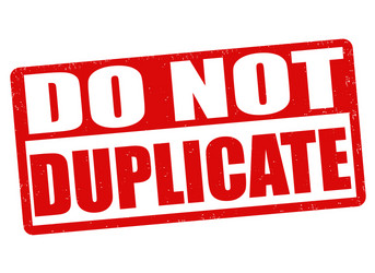 Do Not Duplicate Stamp vector