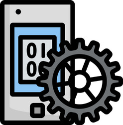 Mobile development icon vector