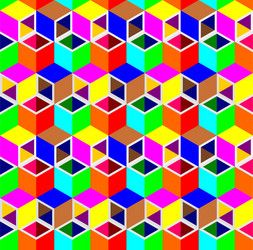 Multi-color cubes pattern seamless background vector