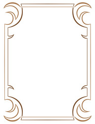 Simple vertical two-layer frame on white vector