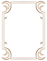 simple vertical two-layer frame on white vector