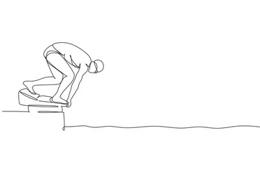 Single continuous line drawing young happy boy Vector Image