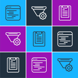 Set line software server data report and filter vector