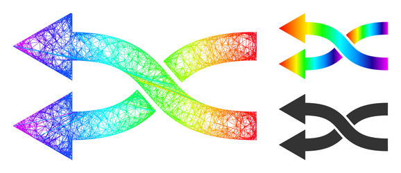 spectrum net gradient shuffle arrows left icon vector image