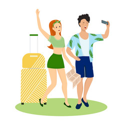 Tourist characters vector