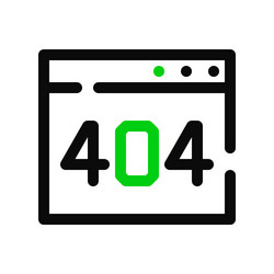404 error warning message web page icon pixel vector image