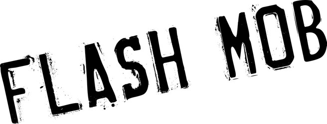 Flash mob rubber stamp Royalty Free Vector Image