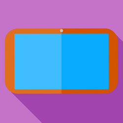 modern flat design concept icon tablet computer vector image