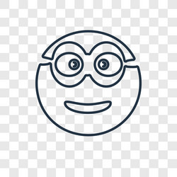 nerd concept linear icon isolated on transparent vector image