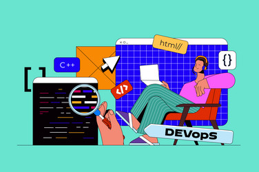 Programming Development Web Concept vector image